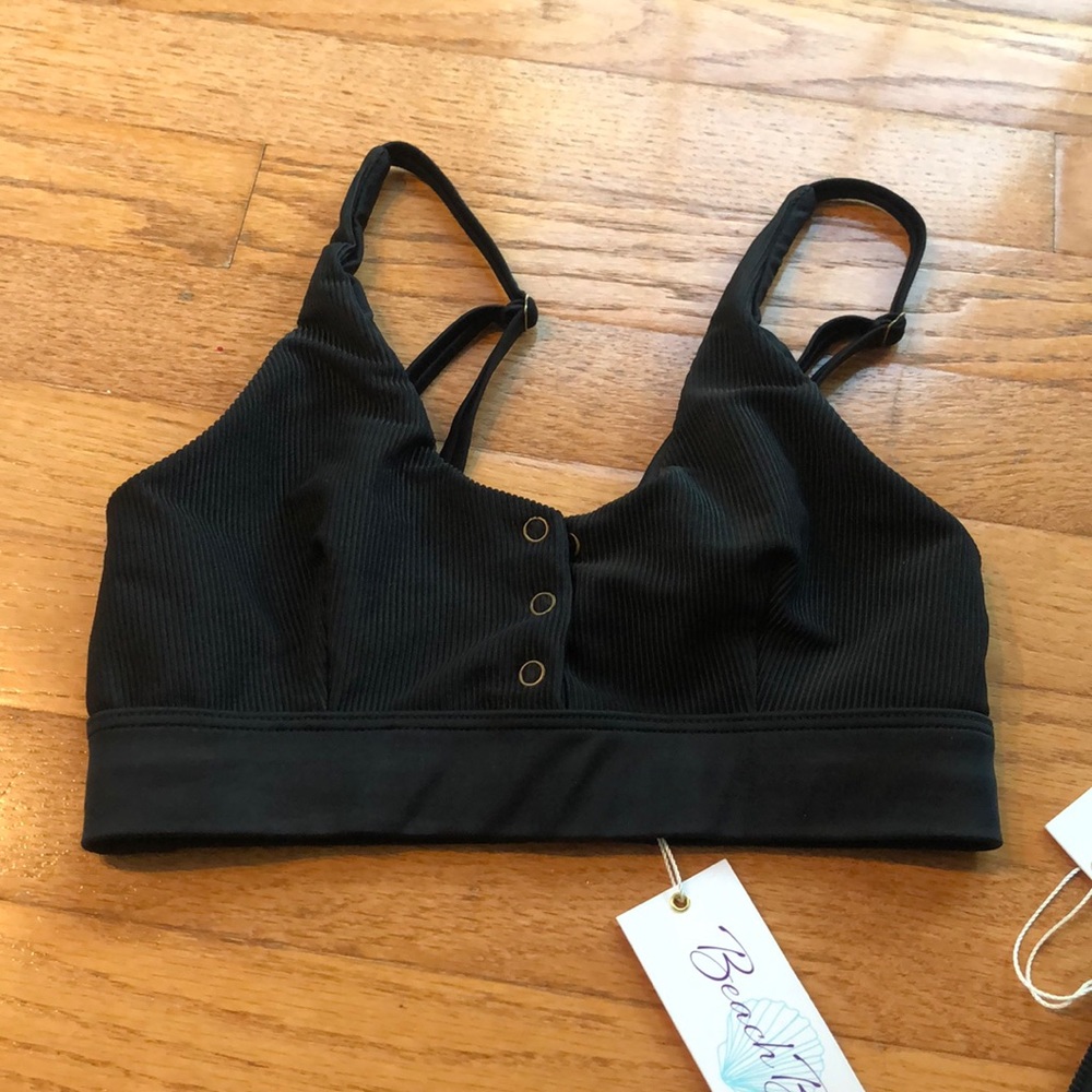 Two black bikini top